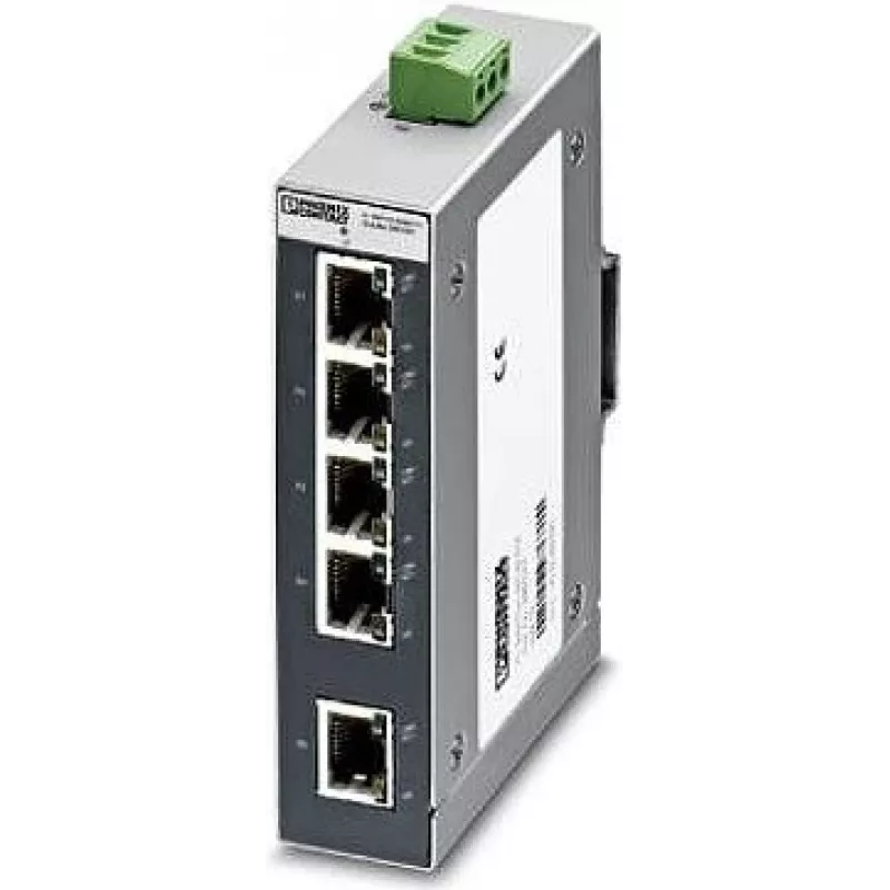 Phoenix Contact FL SWITCH SFNB 5TX industriële Ethernet-switch, 5-poorts 10/100 Mbps, DIN-rail, 24 V DC 2891001