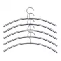 KERKMANN kledinghanger van staal, aluminium zilver, 10 mm dik, 460 mm lang, gebogen, 5 stuks (6219)