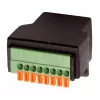 EXSYS EX-49112 RJ45-bus naar 8-pins terminalblock-adapter met drukknop, CAT.5e
