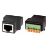 EXSYS EX-49112 RJ45-bus naar 8-pins terminalblock-adapter met drukknop, CAT.5e