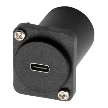 EXSYS D-type USB-C-bus naar bus adapter, USB 3.2 Gen 1, paneelmontage, zwart (EX-49158)