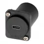 EXSYS D-type USB-C-bus naar bus adapter, USB 3.2 Gen 1, paneelmontage, zwart (EX-49158)