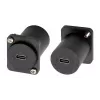 EXSYS D-type USB-C-bus naar bus adapter, USB 3.2 Gen 1, paneelmontage, zwart (EX-49158)