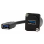 EXSYS EX-49165 D-type inbouw USB-A-bus naar bus kabeladapter, USB 3.2 Gen 1, 20 cm