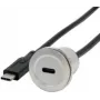 EXSYS EX-49183 inbouwadapter metaal, USB-C-bus naar stekker, USB 3.2 Gen 1, 30 cm