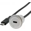 EXSYS EX-49183 inbouwadapter metaal, USB-C-bus naar stekker, USB 3.2 Gen 1, 30 cm