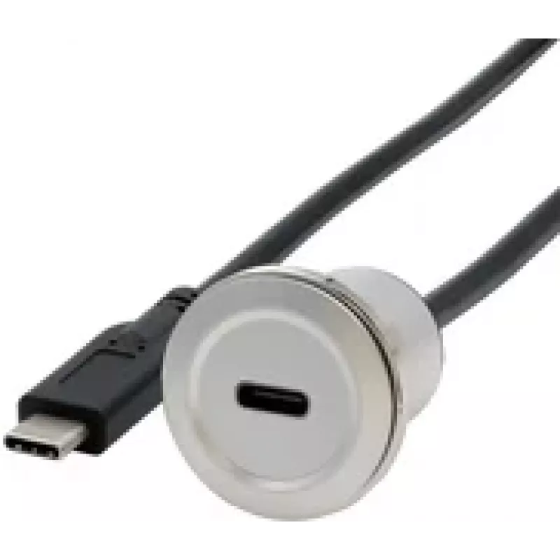 EXSYS EX-49183 inbouwadapter metaal, USB-C-bus naar stekker, USB 3.2 Gen 1, 30 cm