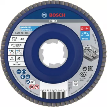 Bosch X-LOCK lamellenschijf 115 mm G 60 voor metaal, gehoekt, X571 Best for Metal 2608621763