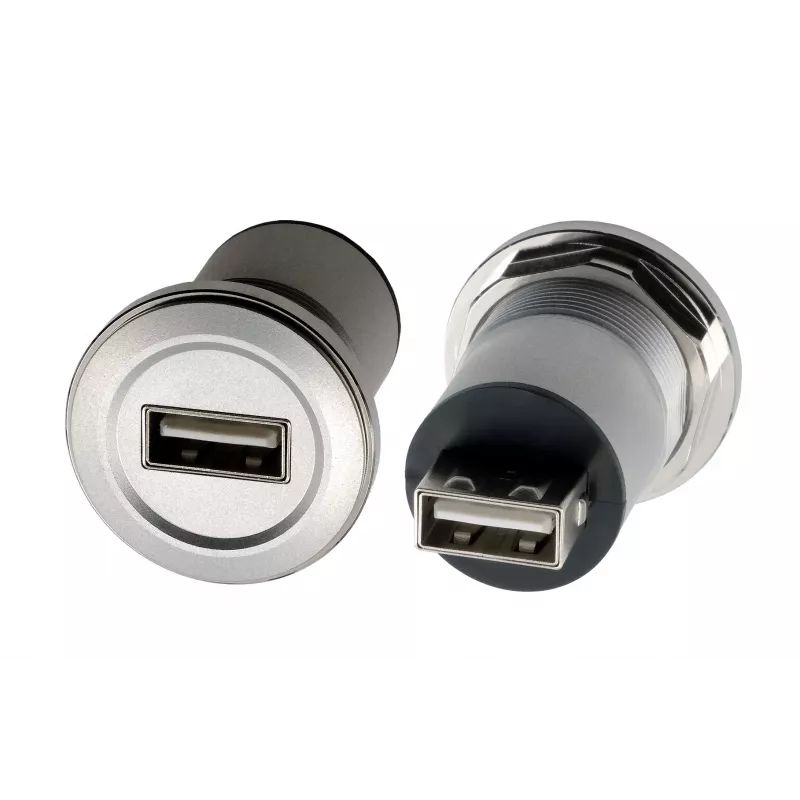 EXSYS EX-49191 inbouw USB-2.0-adapter, USB-A-bus naar USB-A-bus, metaal