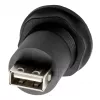 EXSYS EX-49212 USB 2.0 inbouwadapter, USB-A-bus naar USB-A-bus, zwart