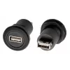 EXSYS EX-49212 USB 2.0 inbouwadapter, USB-A-bus naar USB-A-bus, zwart