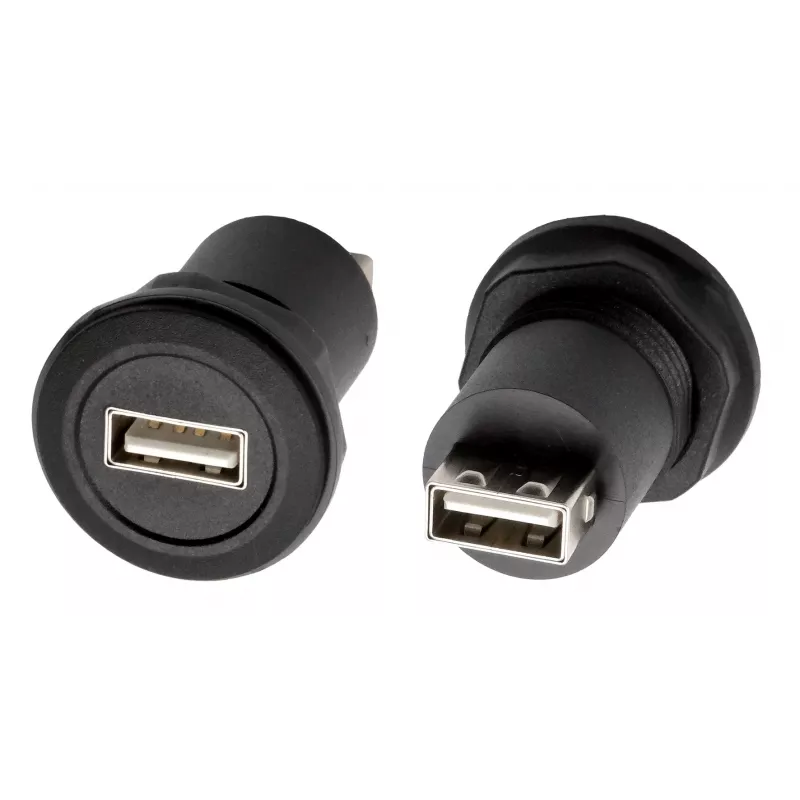 EXSYS EX-49212 USB 2.0 inbouwadapter, USB-A-bus naar USB-A-bus, zwart