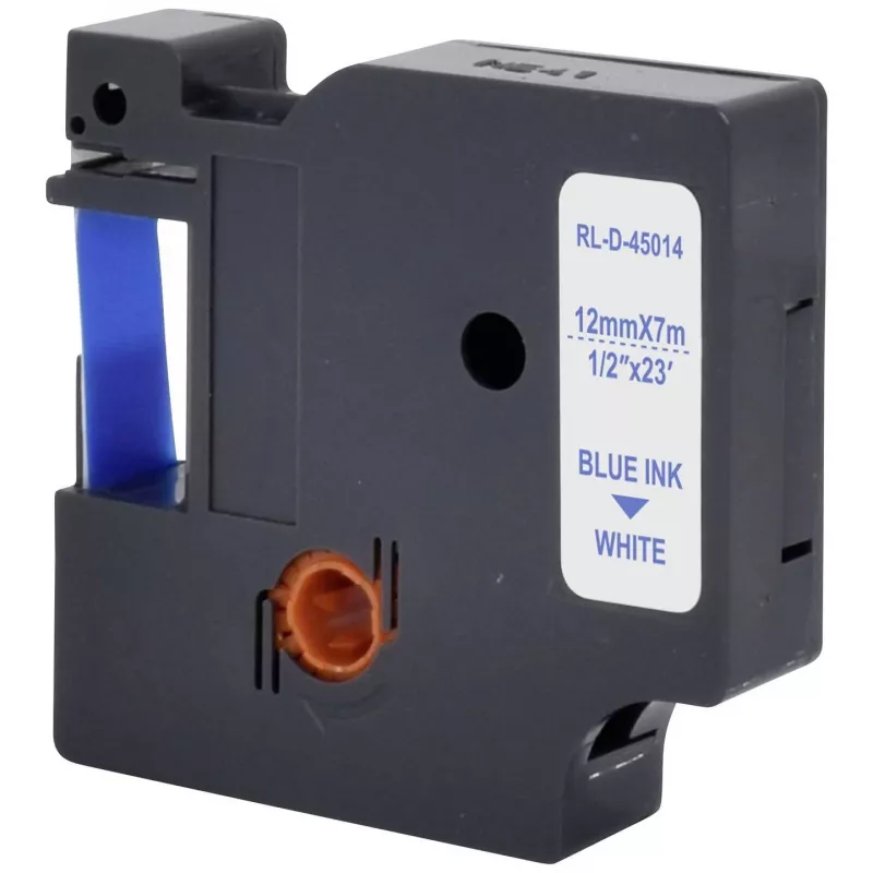 Renkforce RF-LT-D45014 compatibele DYMO D1 labelband-cassette 12 mm wit/blauw 7 m RF-6027814