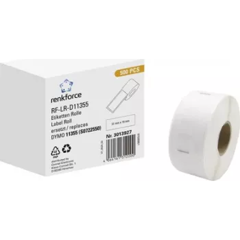 Renkforce RF-6027854 compatibele DYMO 11355 adresetiketten 51 x 19 mm wit papier permanent klevend 500 etiketten/rol
