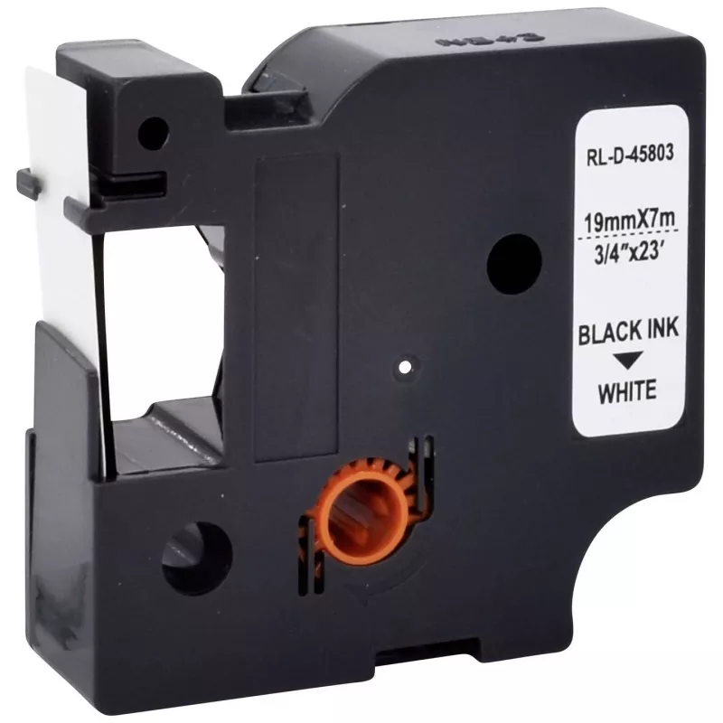 Renkforce RF-LT-D45803 compatibele DYMO D1 labelband-cassette, 19 mm, wit/zwart, 7 m RF-6027838