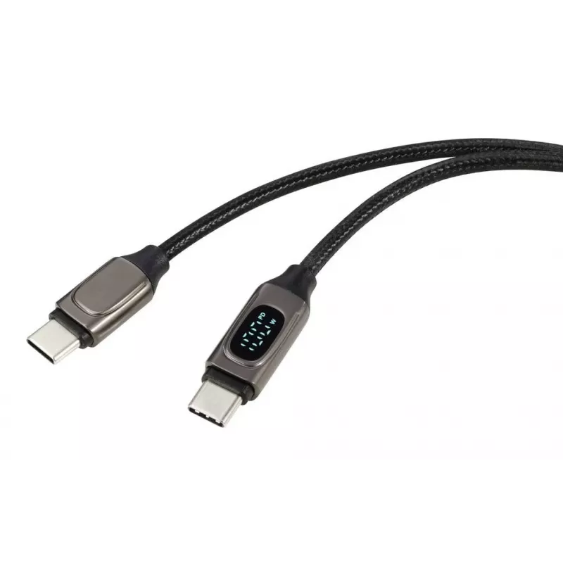 Renkforce USB-C naar USB-C kabel 2.0, 2 m, zilver (metallic) RF-6249498