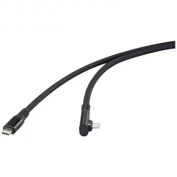 Renkforce USB4 USB-C naar USB-C kabel 1m zwart 8K UHD magnetische stekker RF-6438138