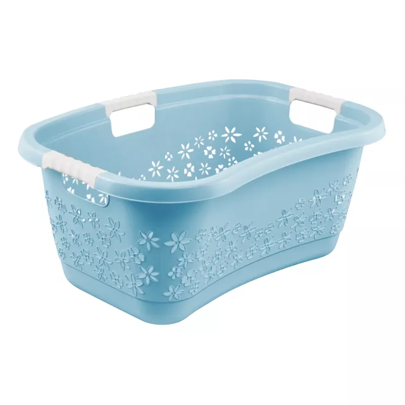 keeeper Lasse ergonomische niervormige wasmand, Nordic Blue, 40 L, soft-grip handgrepen, 1 stuk 1078268000000