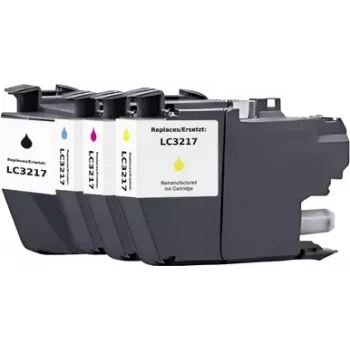 Renkforce RF-6952440 compatibele inktpatroon-combipack voor Brother LC-3217 serie (zwart, cyaan, magenta, geel, 4-pack)