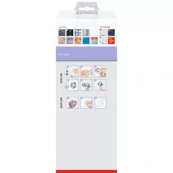 tesa MOON WHITE toiletborstel- en houder set, zelfklevend, metaal, matwit 40571-00000-00
