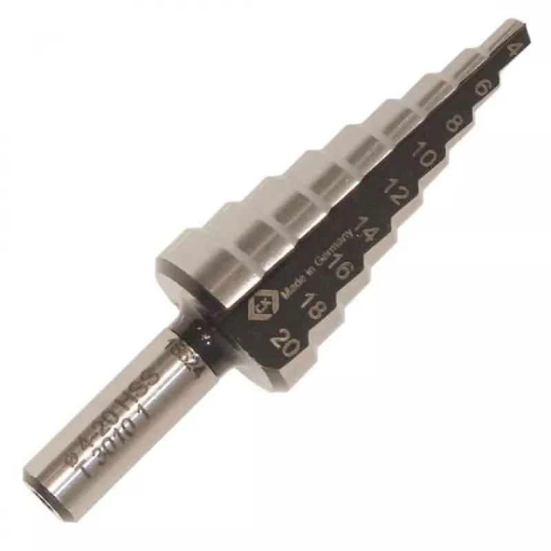 C.K Tools HSS stappenboor 6-20 mm T3010 1 met cilindrische schacht