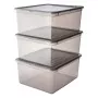 keeeper bea opbergbox-set, 3x 18 L, kristalgrijs, Air-Control deksel 3003182700000