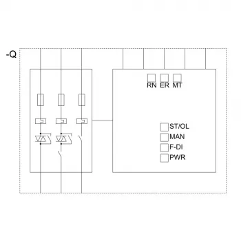 Siemens SIRIUS 3RK1 motorstarter 3RK1308-0CE00-0CP0, 0,3-1,25 A, DOL, 3-polig, 200 V AC