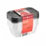 keeeper fredo fresh levensmiddelen-bewaarcontainer-set, 5x 0,5 L, rechthoekig, transparant met grijze deksels 3067282700000