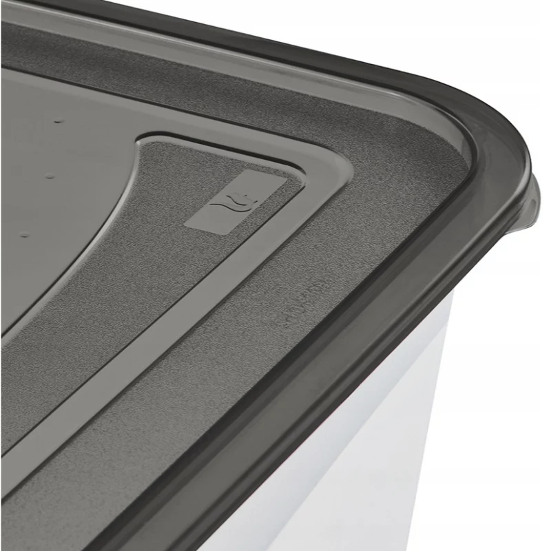 keeeper fredo fresh levensmiddelen-bewaarcontainer-set, 5x 0,5 L, rechthoekig, transparant met grijze deksels 3067282700000