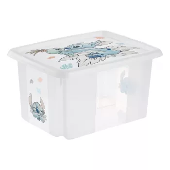 keeeper Karolina Stitch opbergbox, 15 L, transparant, met deksel, stapelbaar 1223600131900
