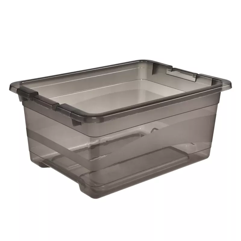 keeeper Cornelia opbergbox, 12 L, kristalgrijs transparant, met schuifdeksel 1094182700000