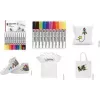 Marabu textielmarker-set, 10 verschillende kleuren, op waterbasis, wasbestendig tot 60°C na fixeren 0115000000200