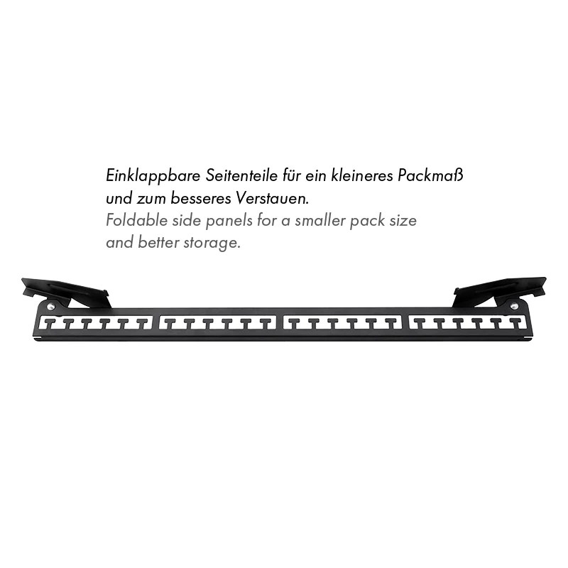 LogiLink PrimeLine 24-poorts afgeschermd Cat.6A Keystone patchpanel, 19 inch 1U, zwart (RAL9005), 24x Keystone-module inbegrepen NK5001