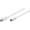 Wentronic Goobay SAT/antenne-verbindingskabel, wit, 2,5 m - F-stekker naar IEC/coax-stekker (11727)
