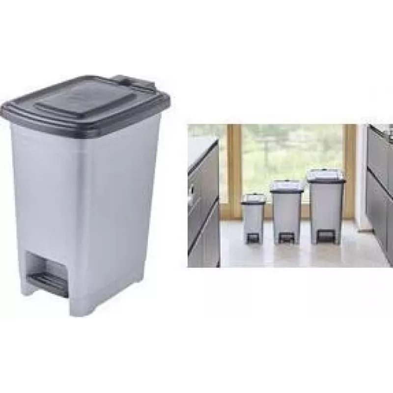 keeeper Olaf pedaalemmer, 25 liter, polypropyleen, licht zilver 1031416000000