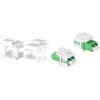 LogiLink NK0092 keystone-houders voor LC-duplex / SC-simplex koppelingen zonder flens, 100 stuks