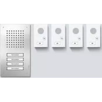 Siedle SET CLAB 850-4 E/W audio-set Classic RVS/wit (210010048-00)