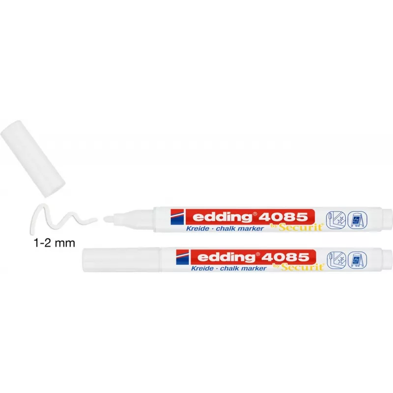 edding 4085/2W krijtmarker wit 1-2 mm 2-pack 4-4085-2-1049