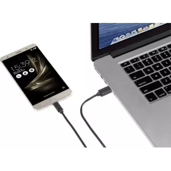 Renkforce RF-4599658 USB 3.2 Gen 1 kabel, USB-A naar USB-C, 0,5 m, zwart