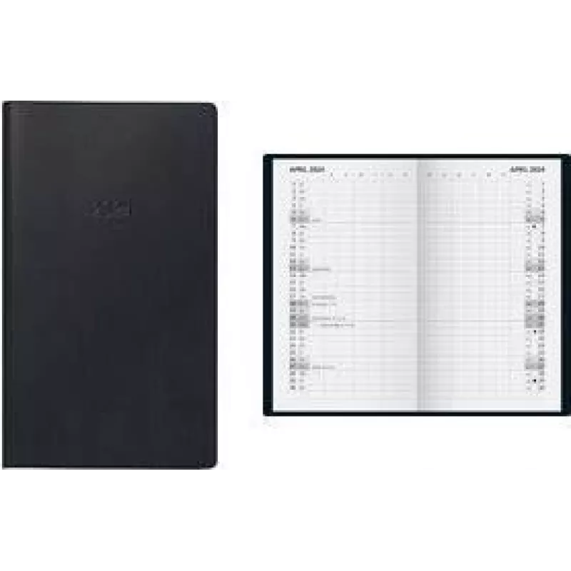 Glocken zakagenda 2024 maandoverzicht, zwart, A6, Duits, 1 stuk 5031028904