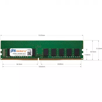PHS-memory 8GB DDR4 ECC UDIMM 3200MHz PC4-25600E geheugenmodule voor Gigabyte AORUS PRO AX B550I (rev. 1.x) SP539080
