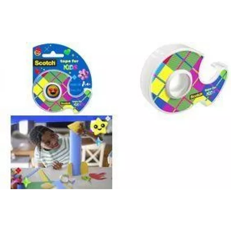 3M Scotch Kids Tape, 19 mm x 15 m, onzichtbare matte plakband, handafroller, 1 rol 7100410261