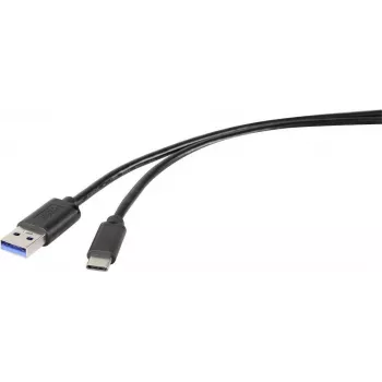 Renkforce RF-4535908 USB 3.2 Gen 1 kabel, USB-A naar USB-C, 3 m, zwart
