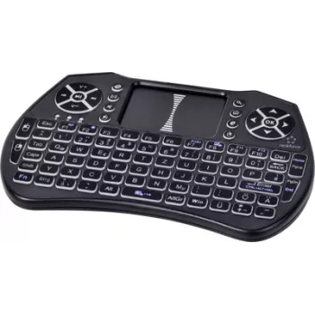 Renkforce RF-MWK-103 Draadloos toetsenbord met geïntegreerd touchpad, Duits QWERTZ, zwart RF-7481488