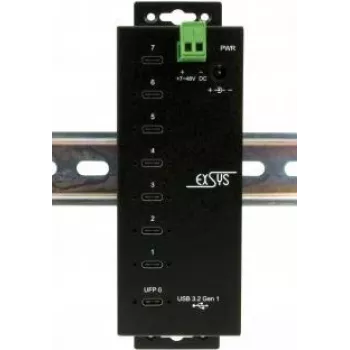 EXSYS EX-1147HMVS USB-C-hub, USB 3.2 Gen 1, zwart