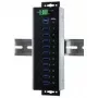 EXSYS EX-1110HMVS-WT industriële 10-poorts USB 3.2 Gen 1 hub, DIN-rail monteerbaar, metaal, 5Gbps