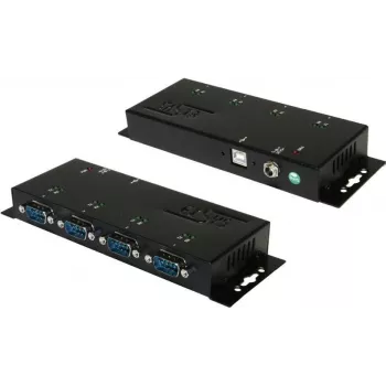 EXSYS EX-1334HMV-2 4-poorts USB 2.0 naar RS-232 seriële adapter met metalen behuizing