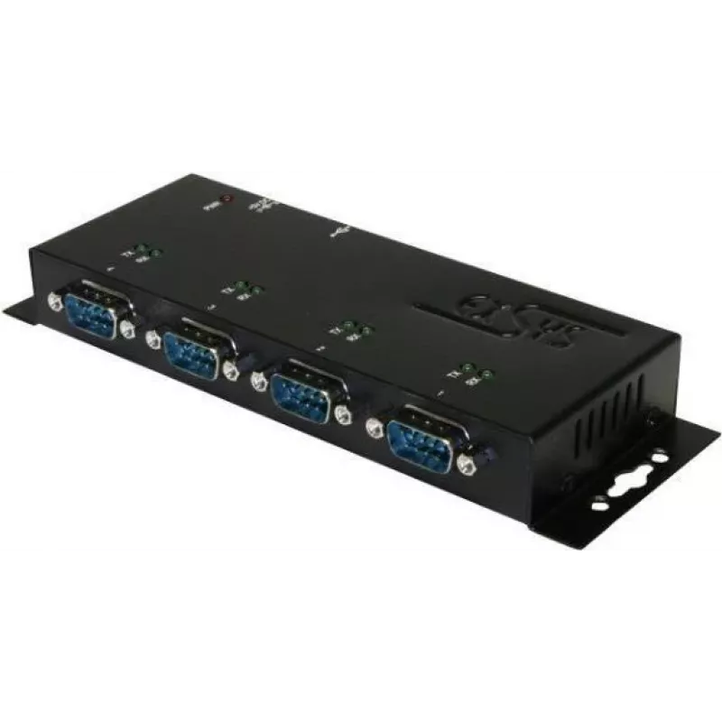EXSYS EX-1334HMV-2 4-poorts USB 2.0 naar RS-232 seriële adapter met metalen behuizing