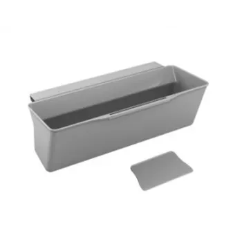 Metaltex Cleantex keukenafvalopvangbak, grijs kunststof, 3L, hangend over kastdeur, gereedschapsloos 297526000