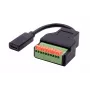 EXSYS EX-49124 USB-C bus naar 10-pin schroefklemmenblok adapterkabel met drukknop, USB 3.2 Gen 1, 15 cm